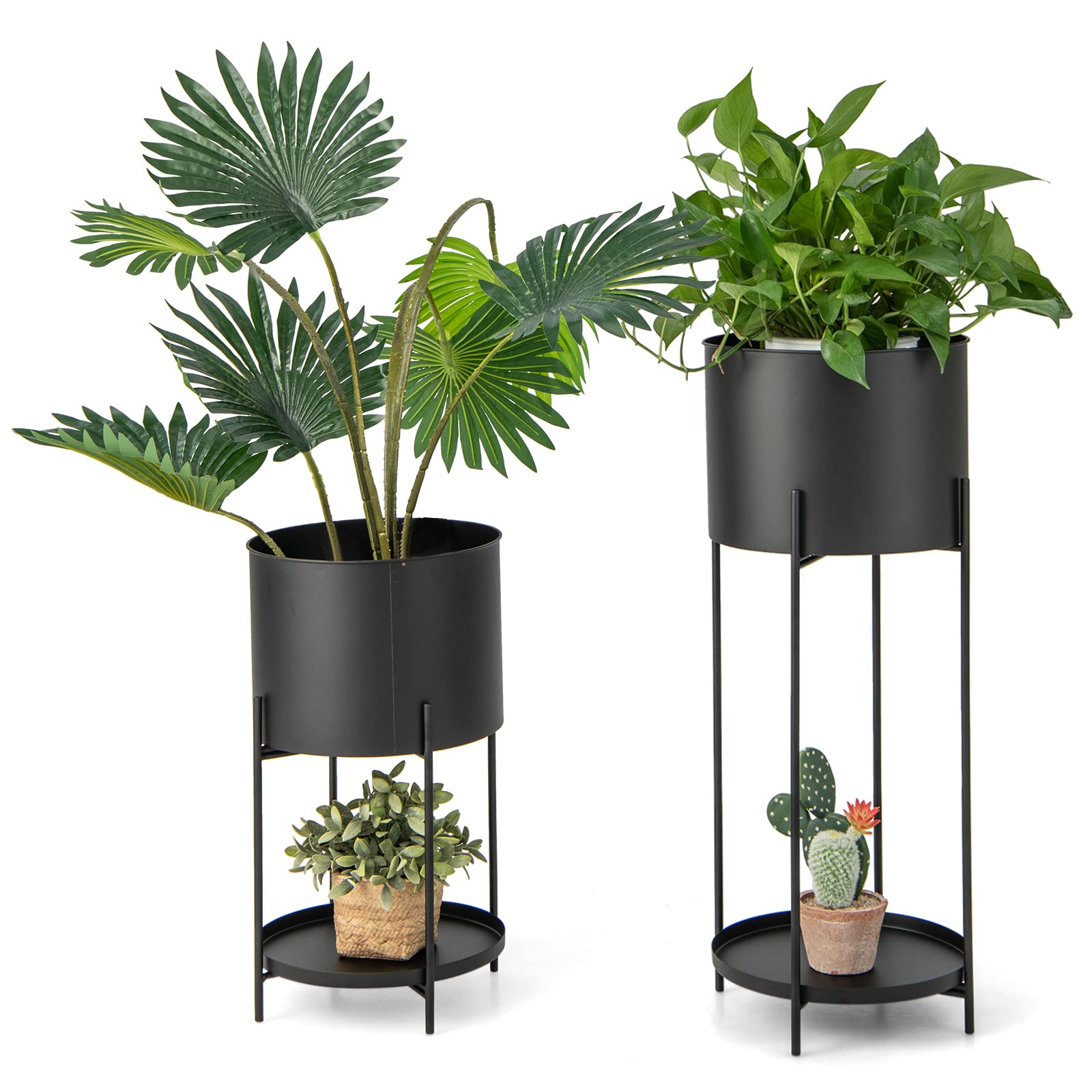 Giantex Set of 2 Round Pot Planter 
