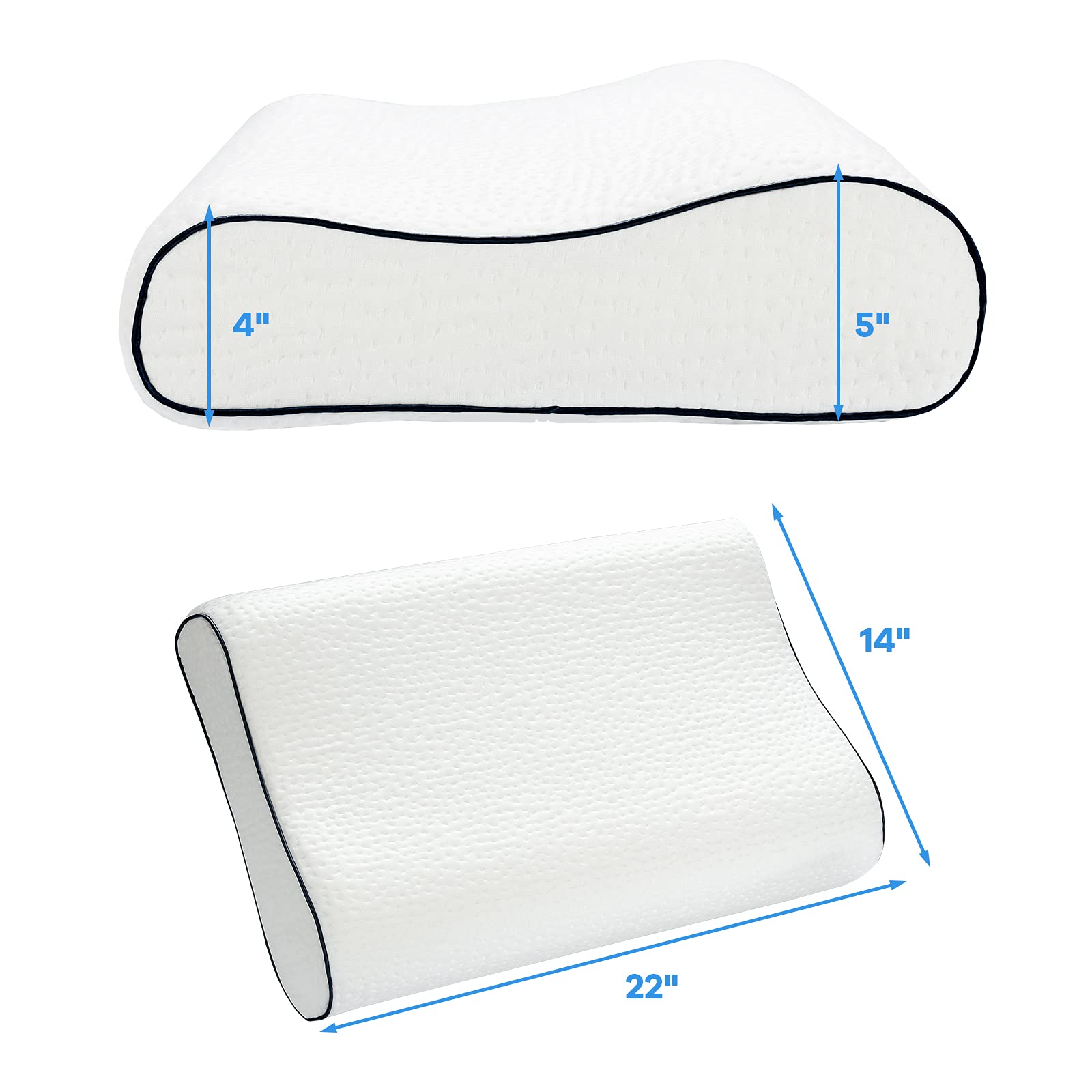 Giantex Memory Foam Pillow, Ergonomic Cervical Support Sleeping Pillow for Neck & Shoulder Relieve 