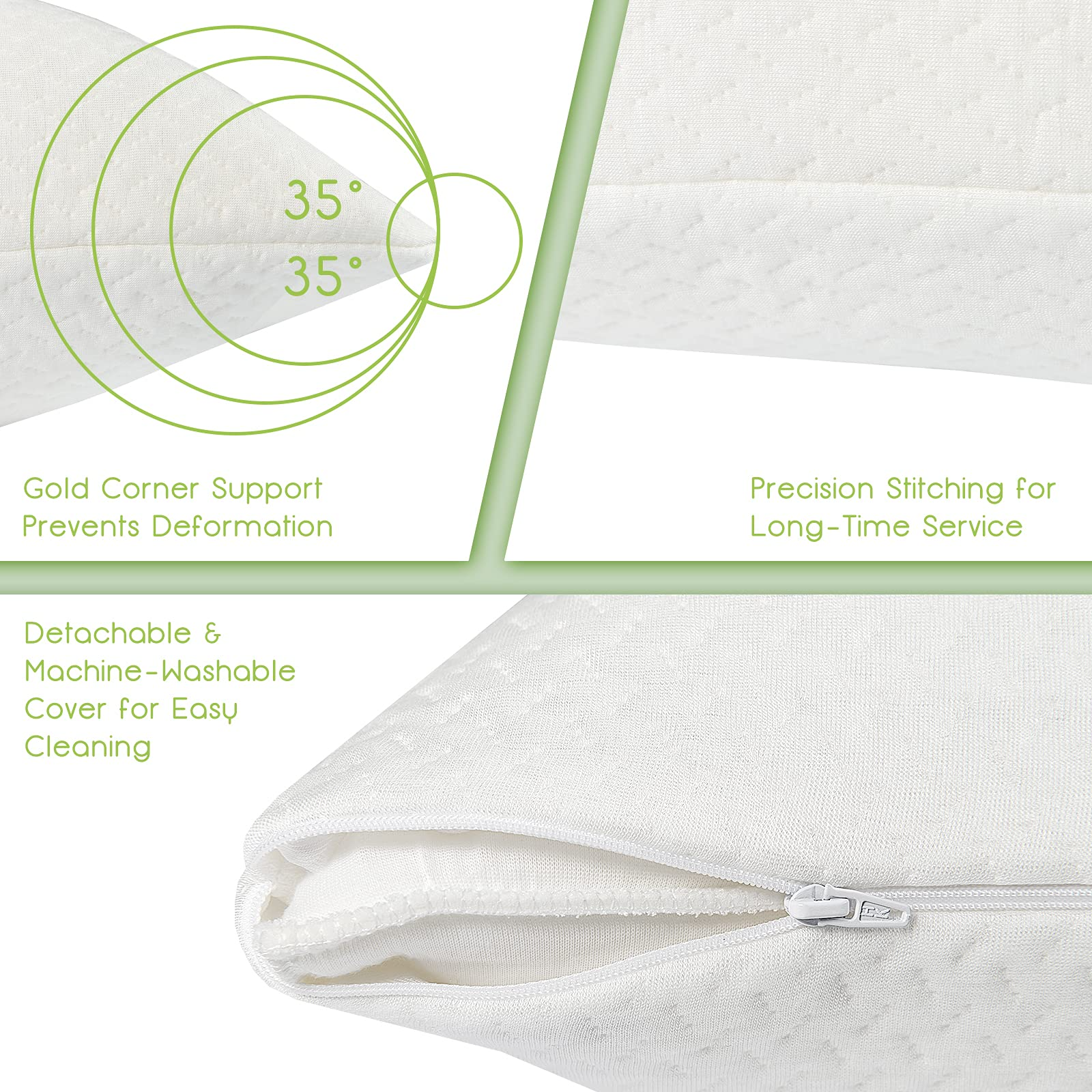 Giantex 2 Pack Shredded Memory Foam Pillows 