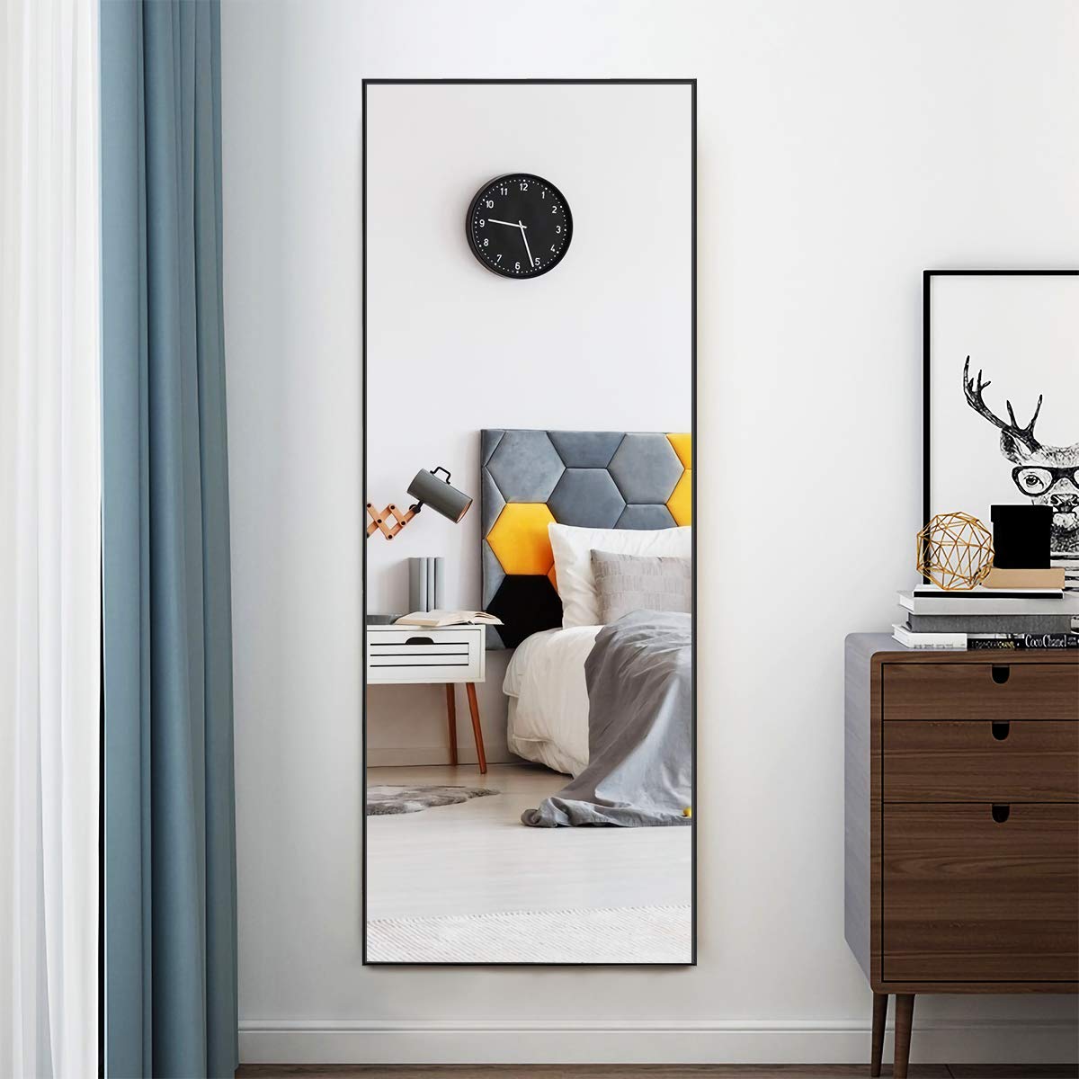 CHARMAID Full Length Mirror, 59inch x 22inch Large Rectangle Bedroom Mirror