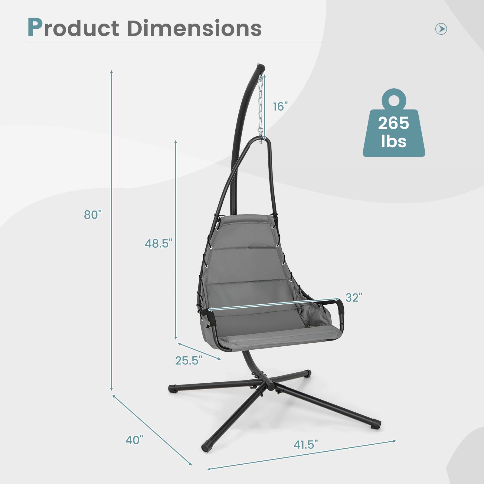 Giantex Hanging Chair with Stand 