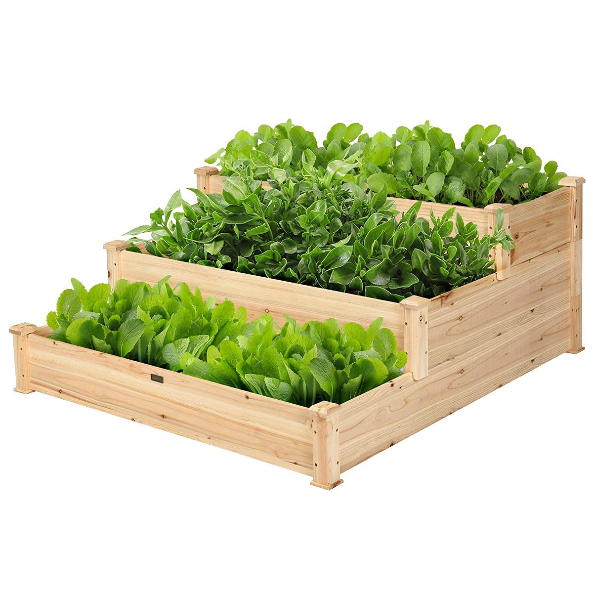 3 Tier Raised Garden Bed, 49'' x 49'' x 22" (L x W x H) 