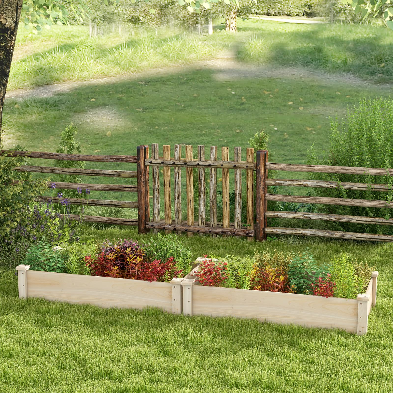 Giantex Wooden Raised Garden Bed 