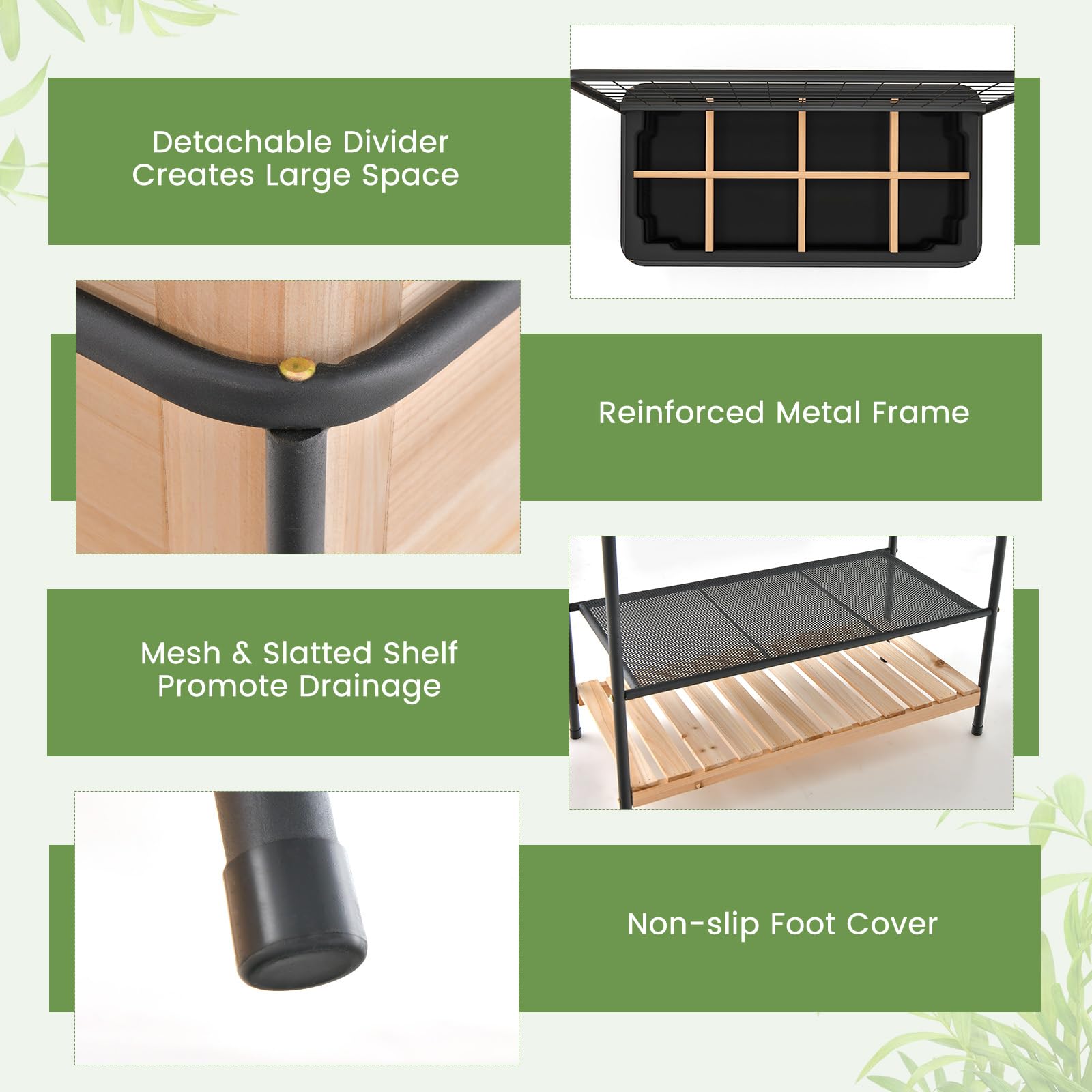Giantex Raised Garden Bed with Trellis 