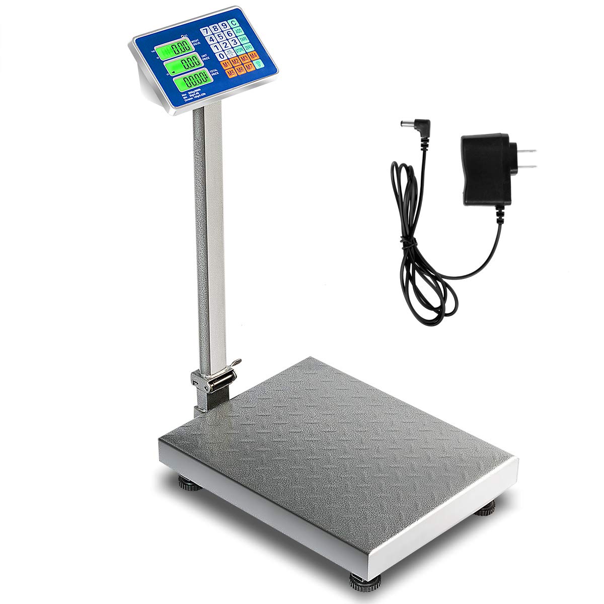 Giantex 660lbs Weight Computing Digital Scale Floor Platform Scale for Weighing Luggage (Silver) 
