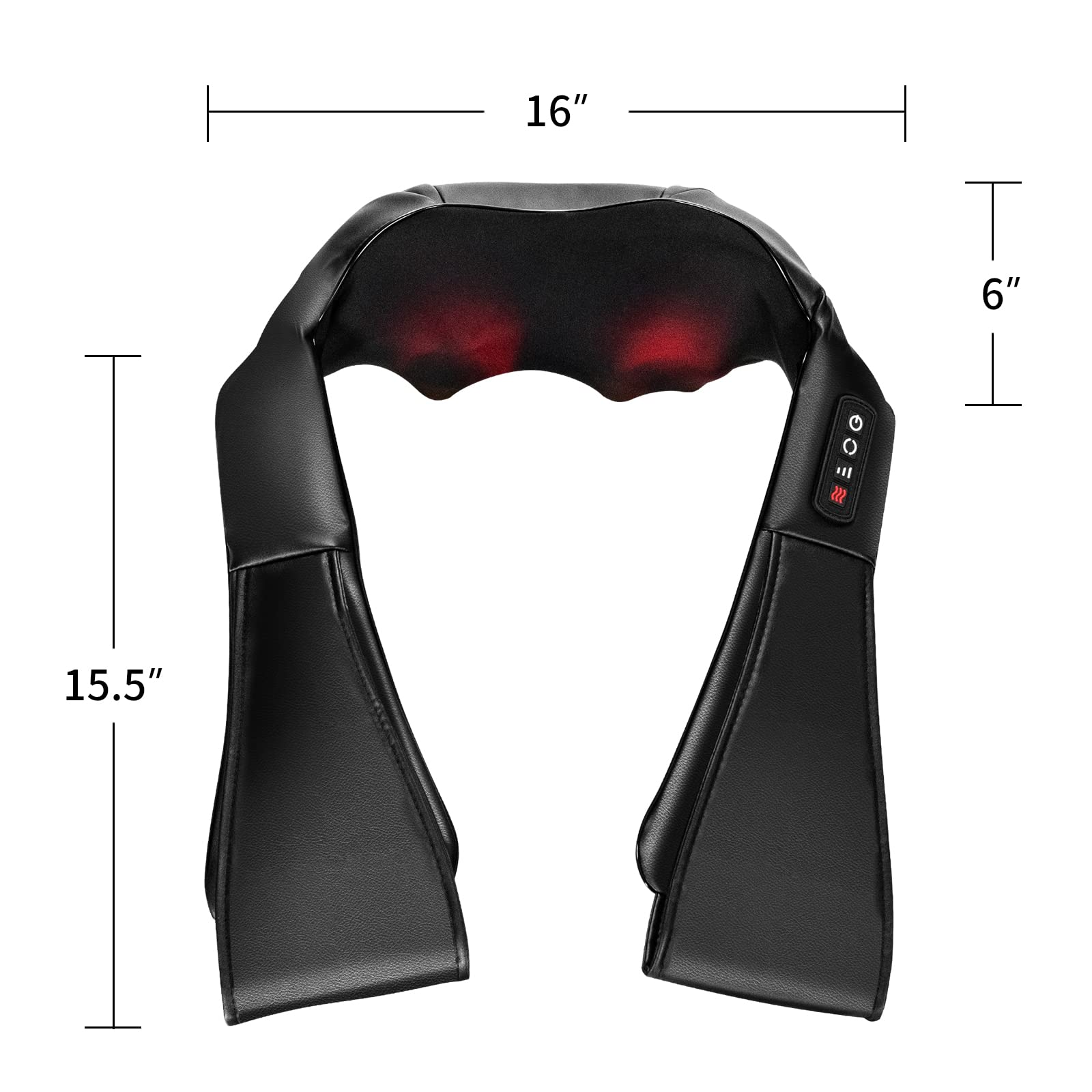 Giantex Shiatsu Back Neck Massager with Heat, Kneading Massage Pillow for Muscle Pain Relief 