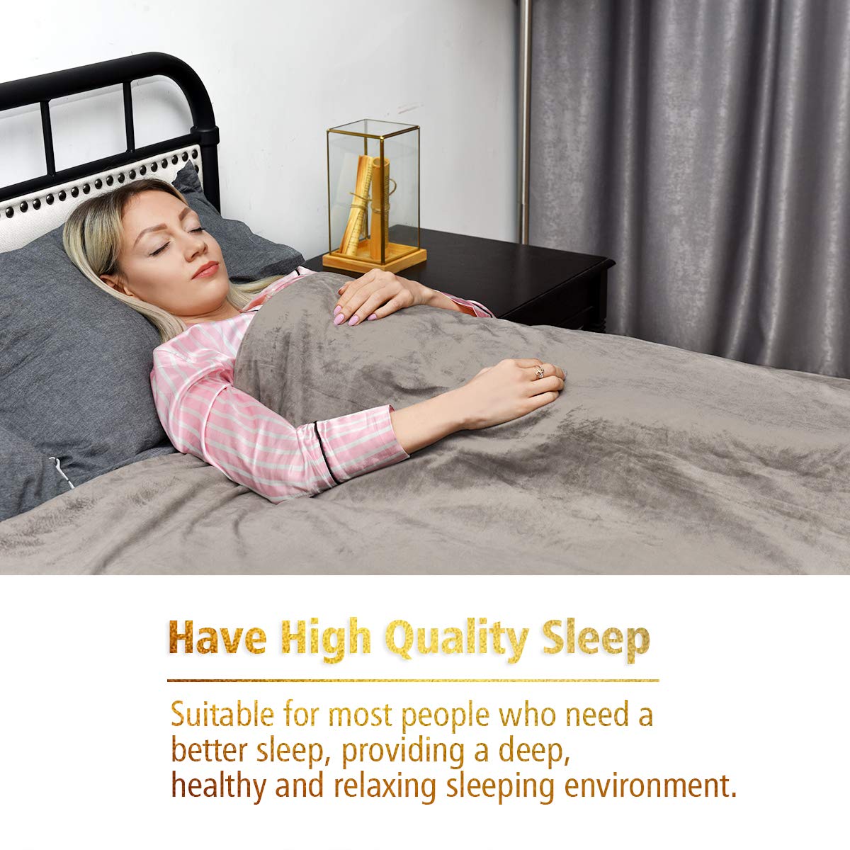 Premium Weighted Blanket, 20lbs |60'' x 80''| Queen Size 
