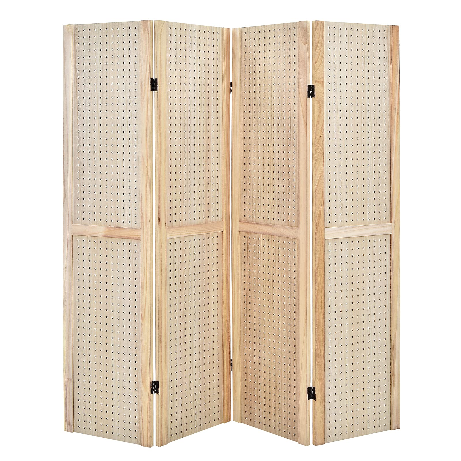 Giantex 4 Panel 5 Ft Pegboard Display, Folding Privacy Screen