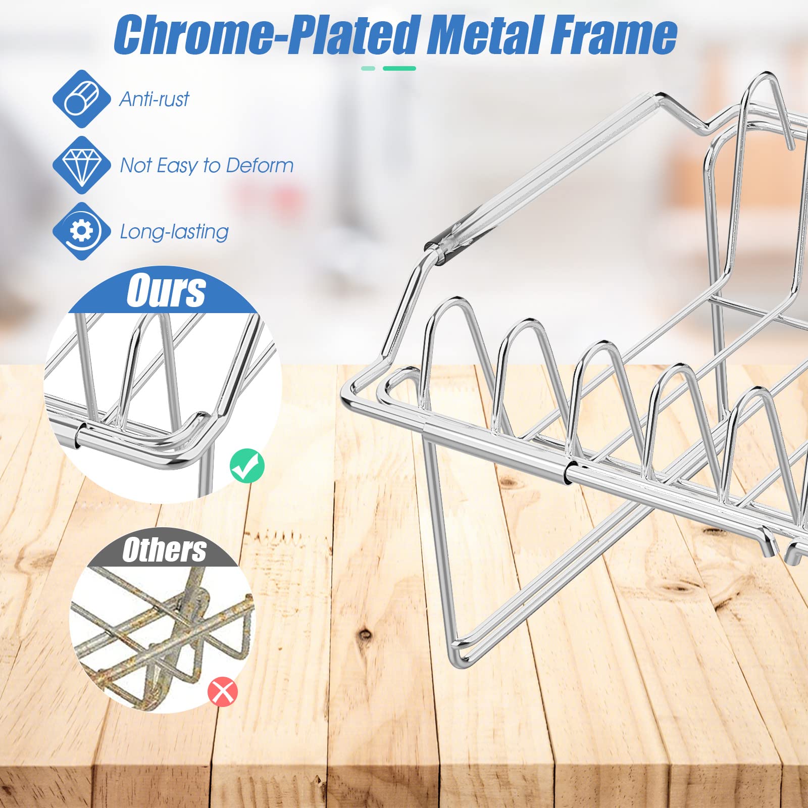 Giantex Dish Drying Rack, 2-Tier Dish Rack with Drainboard and Adjustable Swivel Spout 
