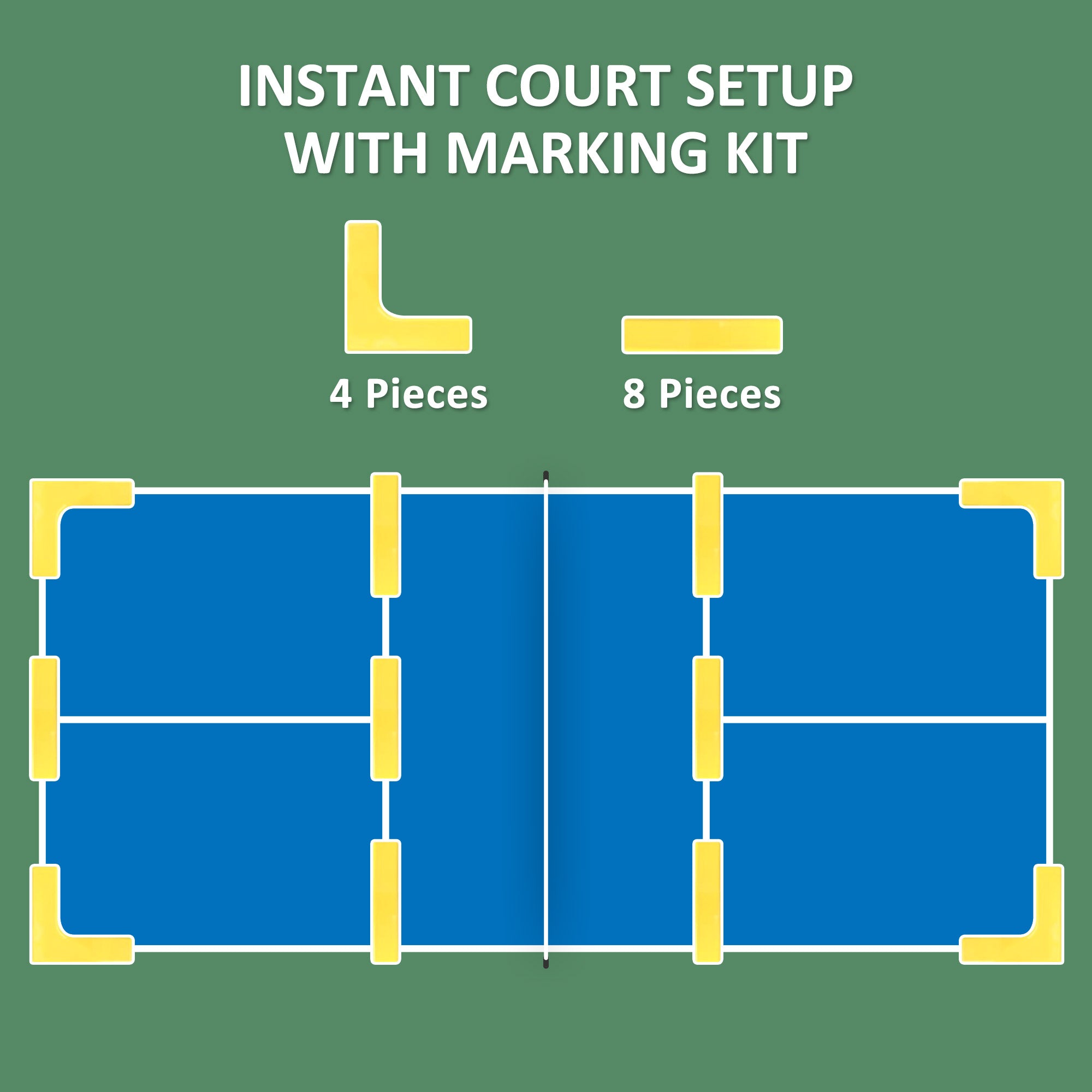 Soozier Portable Pickleball Net Set with 22FT Regulation Size Net, Ball Collector, Court Marking Kit, Balls, Carrying Bag 