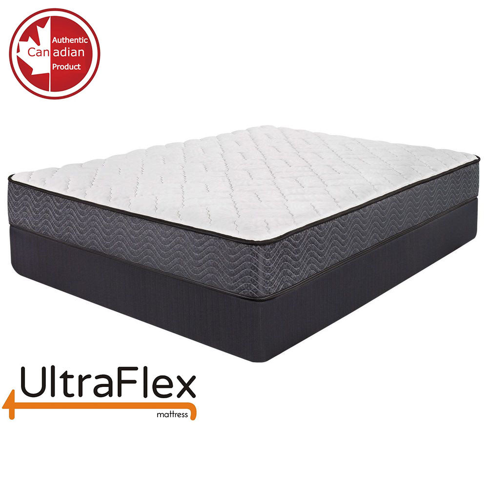 UltraFlex® PRESTIGE Mattress and BoxSpring Set - Orthopedic Heavy-Duty Hybrid HDCoils, Pressure Relieving Foam with Posture Support, High-Density Foam Casing, Low Motion Transfer, Eco-Friendly Mattress (Made in Canada)