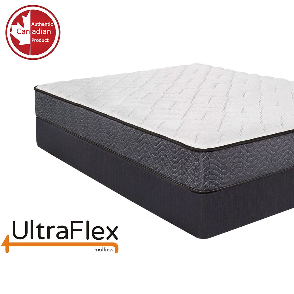 UltraFlex® PRESTIGE Mattress and BoxSpring Set - Orthopedic Heavy-Duty Hybrid HDCoils, Pressure Relieving Foam with Posture Support, High-Density Foam Casing, Low Motion Transfer, Eco-Friendly Mattress (Made in Canada)