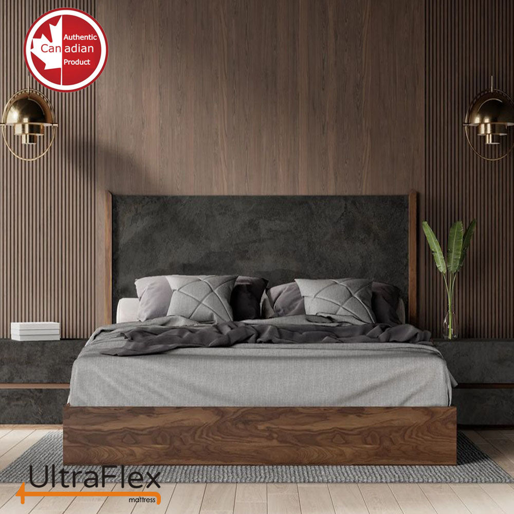 UltraFlex® PRESTIGE Mattress and BoxSpring Set - Orthopedic Heavy-Duty Hybrid HDCoils, Pressure Relieving Foam with Posture Support, High-Density Foam Casing, Low Motion Transfer, Eco-Friendly Mattress (Made in Canada)