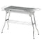 Outsunny Stainless Steel Portable Charcoal Grill Folding BBQ with Shelf Basket Pan for Camping Travel