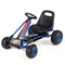 Go Kart for Kids 4 Wheels Pedal with Adjustable Seat and Multi-Terrain Wheels-Blue