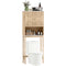 Over The Toilet Storage Cabinet with Adjustable Shelf, Open Shelf and Adjustable Bottom Bar, Oak