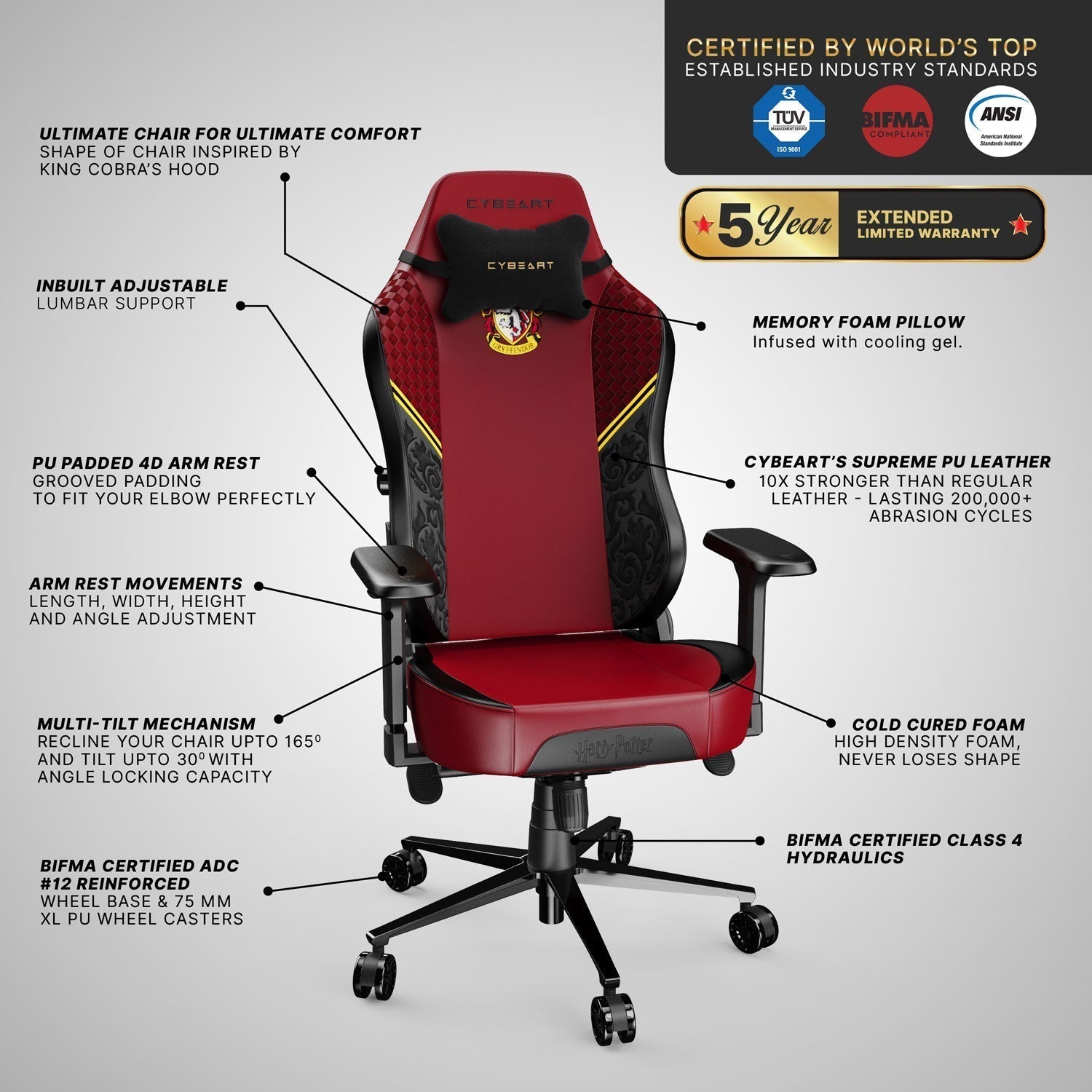 Gryffindor Gaming Chair 