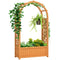Wooden Raised Garden Bed with Arch Trellis, 33
