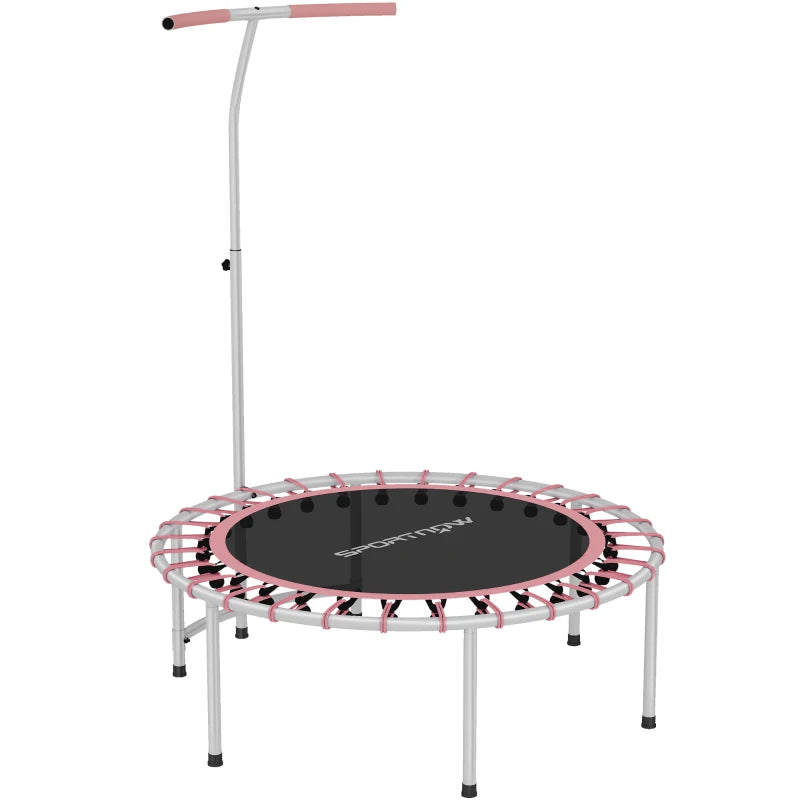 Soozier 40" Foldable Mini Rebounder Trampoline with Adjustable Handle, Quiet Indoor Fitness Trampoline for Adults & Teens – Black