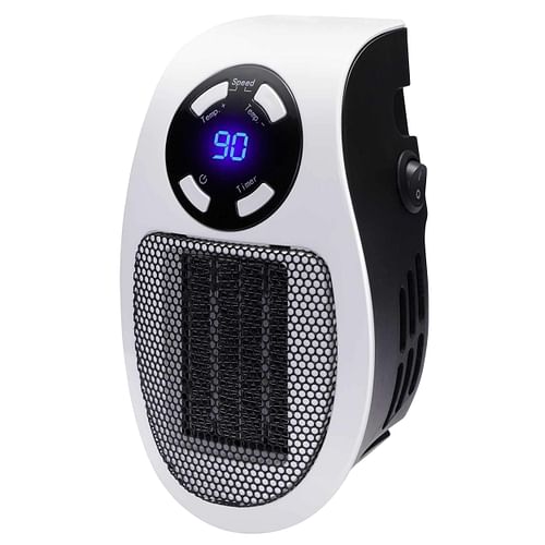 Brentwood 350 Watt Plug-In Wall Outlet Personal Space Heater in White - Free Shipping