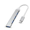 USB-C 3.0 Hub 4-in-1 – Aluminum Compact Adapter with 4 USB Ports | High-Speed Transfer