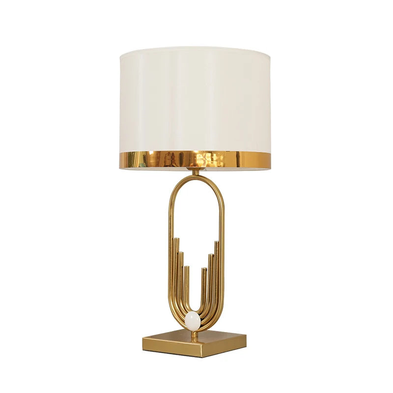 Nordic Design Table Lamp - Modern Fabric Lampshade Art Decor for Living Room, Bedroom, and Bedside Lighting 