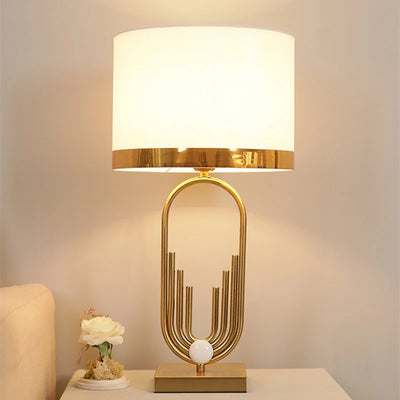 Nordic Design Table Lamp - Modern Fabric Lampshade Art Decor for Living Room, Bedroom, and Bedside Lighting 