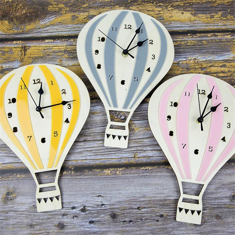 Cute Wooden Cartoon Ice Cream Clock – Home Decor, Kids Room Wall Decoration, Christmas Ornament, Nursery Baby Gift 