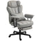 Big and Tall Office Chair with Foot Rest, 400LBS High Back Desk Chair with Padded Armrests, Lumbar Support, Grey