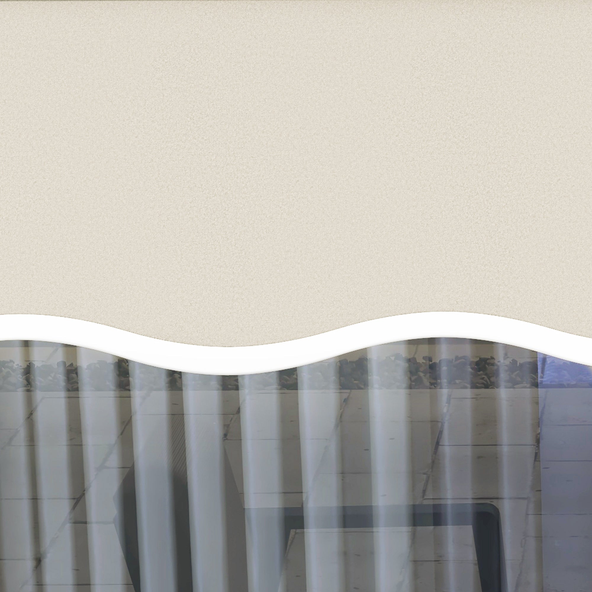 Outsunny Retractable Awning Canopy: 11'x8' Cream White Fabric Replacement for Outdoor UV Blocking Sunshade 