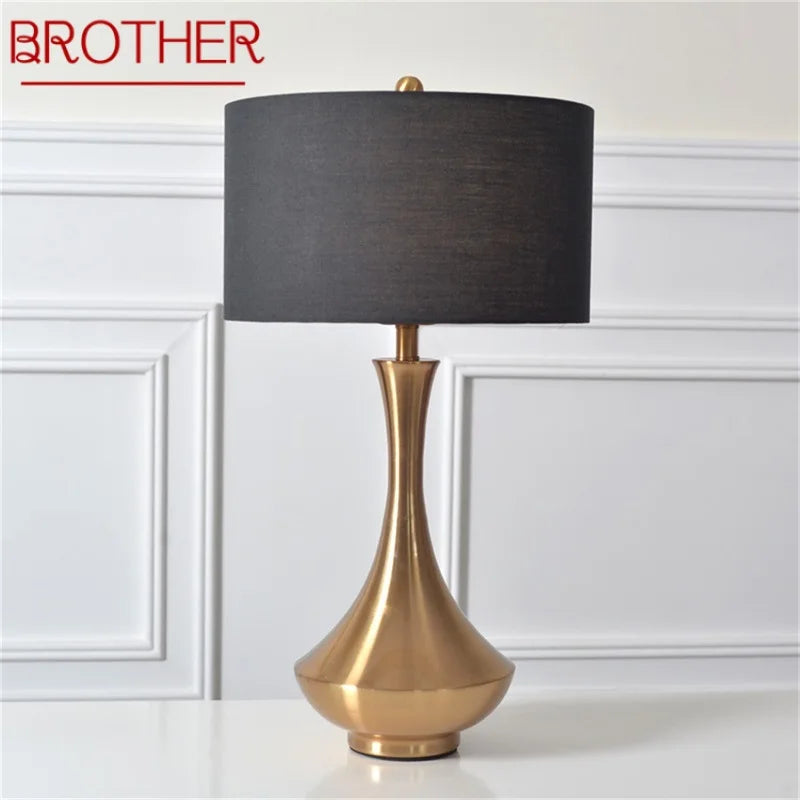 BROTHER Bronze Table Lamp – Contemporary LED, Creative Decorative Desk Light for Home and Bedside 