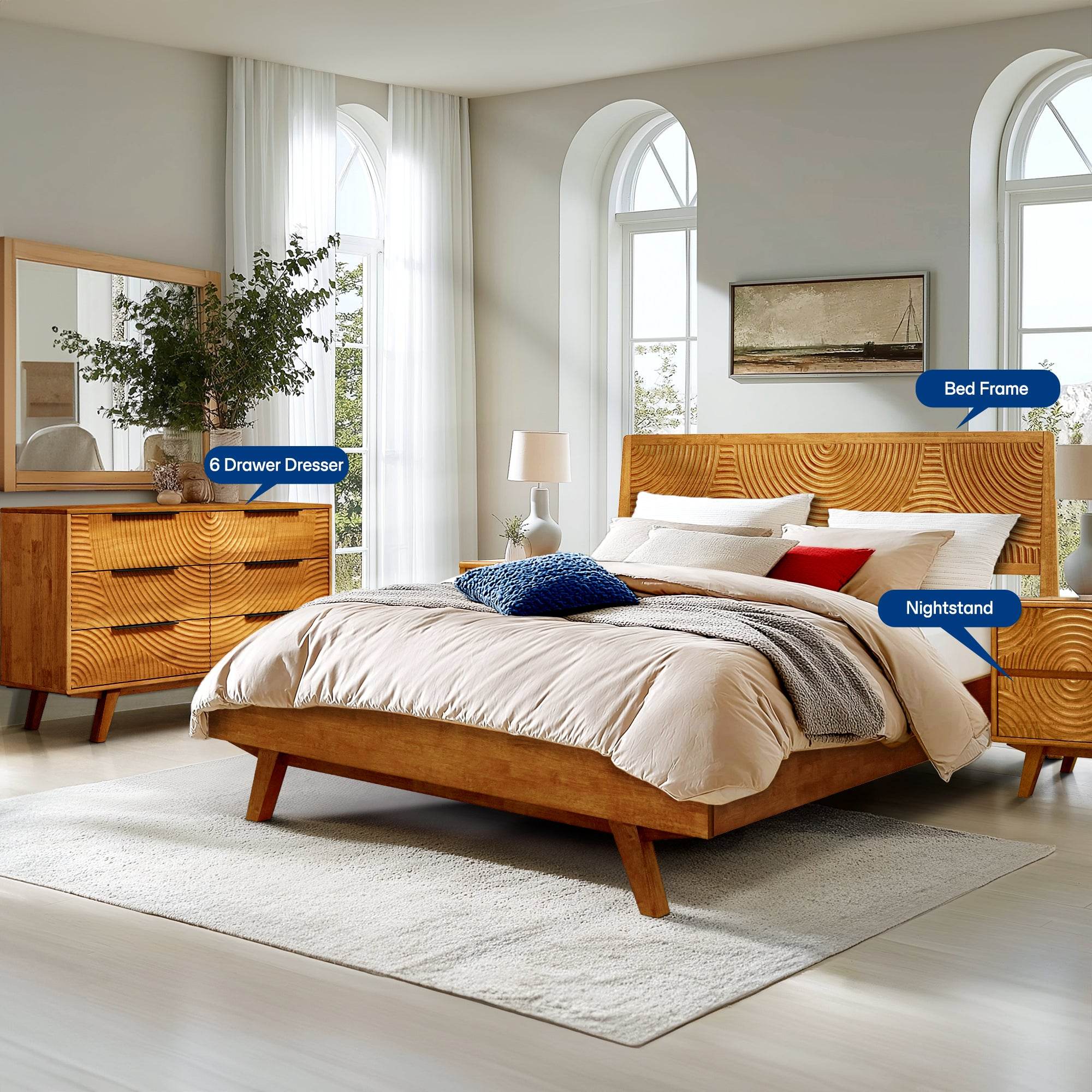 Harmony Dresser with 6 Drawers 