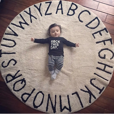 Children Carpet In The Living Room Soft Furry Round Carpet Kids Room Baby Rugs Cartoon Children's Floor Mat Carpet Home Decor 