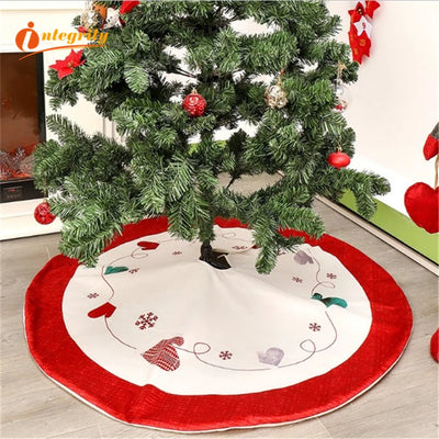 INTEGRITY 120CM Christmas Tree Skirts Fur Carpet Merry Christmas Decoration for Home Natal Natal Tree Skirts New Year Decoration 
