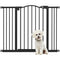 Extra Tall Dog Gate with Door, Pressure Fit, Auto Close, Double Locking for Doorways Hallways Stairs, 29