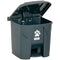 Dog Poop Outdoor Garbage Bin, 8 Gal Pet Waste Garbage Can with Lid and Pedal, Waterproof Plastic Trash Can, Black
