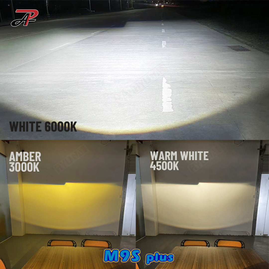 HYUGA H4 Projector Lens LED Headlight Bulb Plug and Play 9-30V 60W Car Headlight Motor Light | M9S Plus 