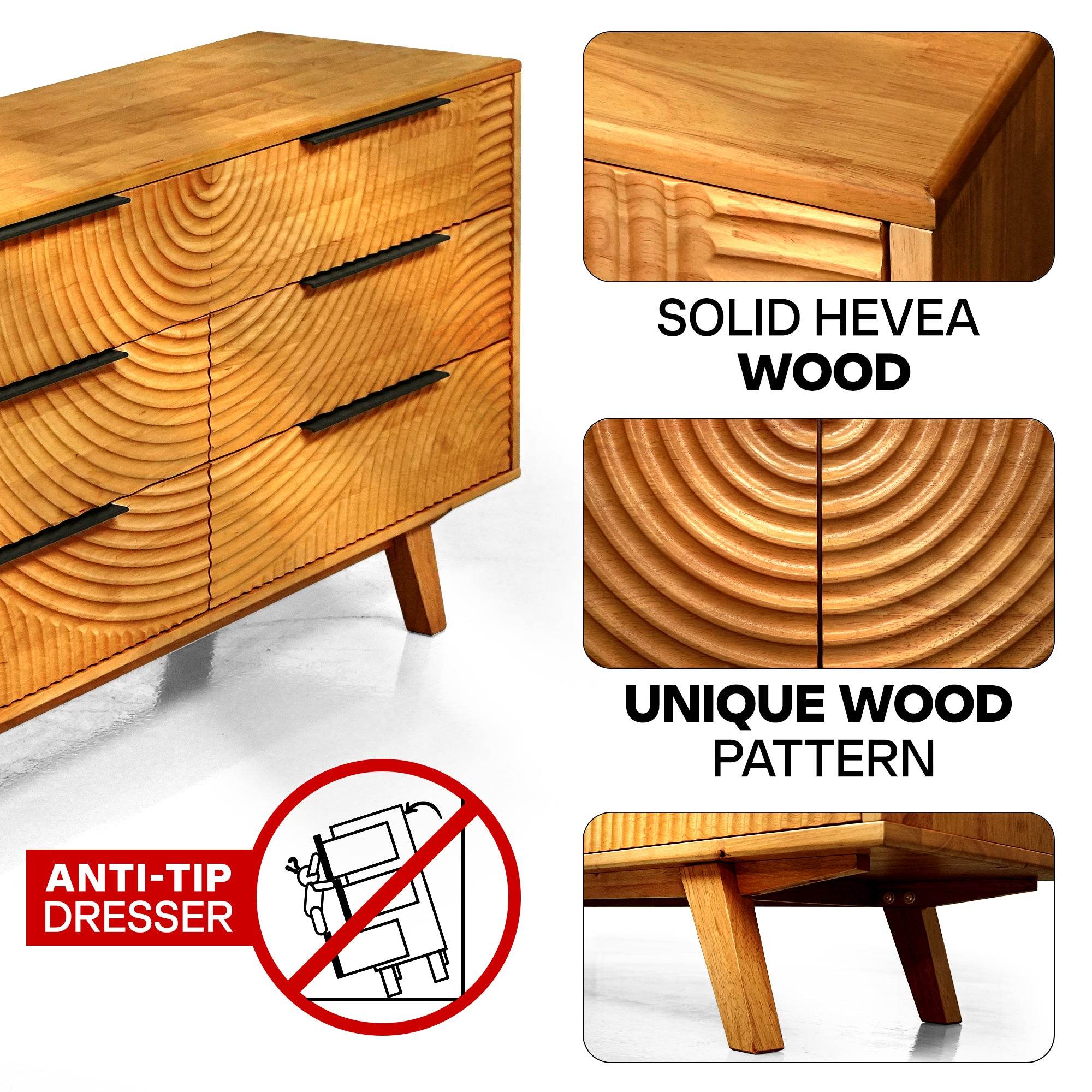 Harmony Dresser with 6 Drawers 