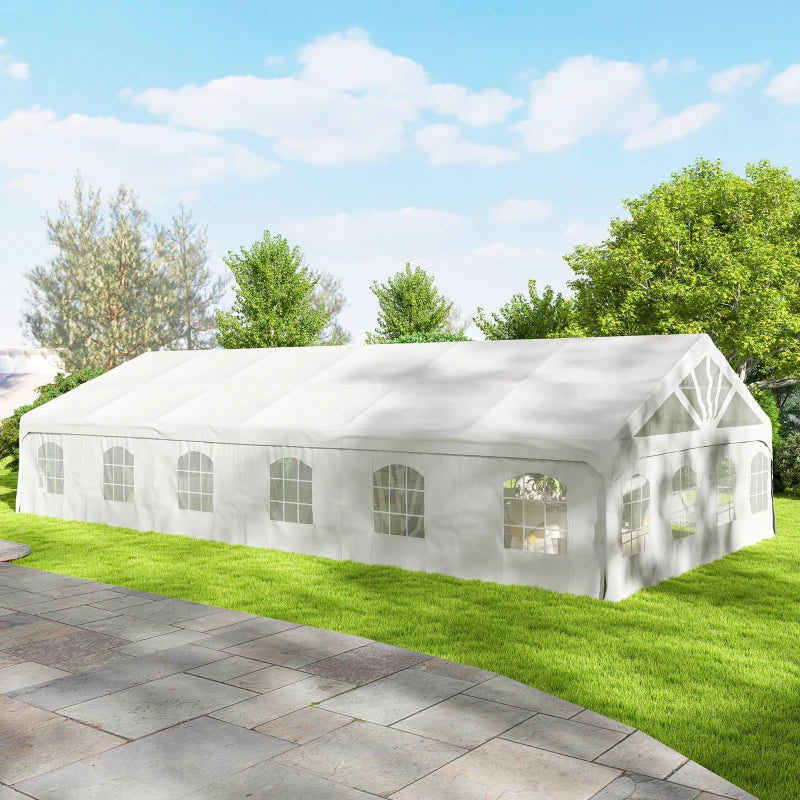 Heavy Duty Party Tent, 20' x 40' Large Sun Shade Canopy Tent for Parties, Wedding, Events, BBQ Grill, White