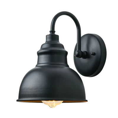 Minimalist Outdoor Wall Lantern - Aluminum Gooseneck Light, Farmhouse Barn Porch Light for Garden, Garage, Yard, Front Door 