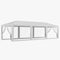 Outsunny 10' x 28' Gazebo Party Tent Outdoor Canopy Garden Sun Shade with 8 Mosquito Mesh Netting and Zipper Door, White