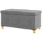 Storage Ottoman Bench, Velvet Upholstered Foldable Ottoman Footrest, Foot Stool with Wood Legs for Living Room, Bedroom