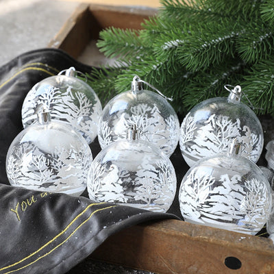 Christmas Transparent Ball Pendant 2024 Xmas Tree Ornaments Merry Christmas Decoration for Home Navidad Gifts New Year 2025 