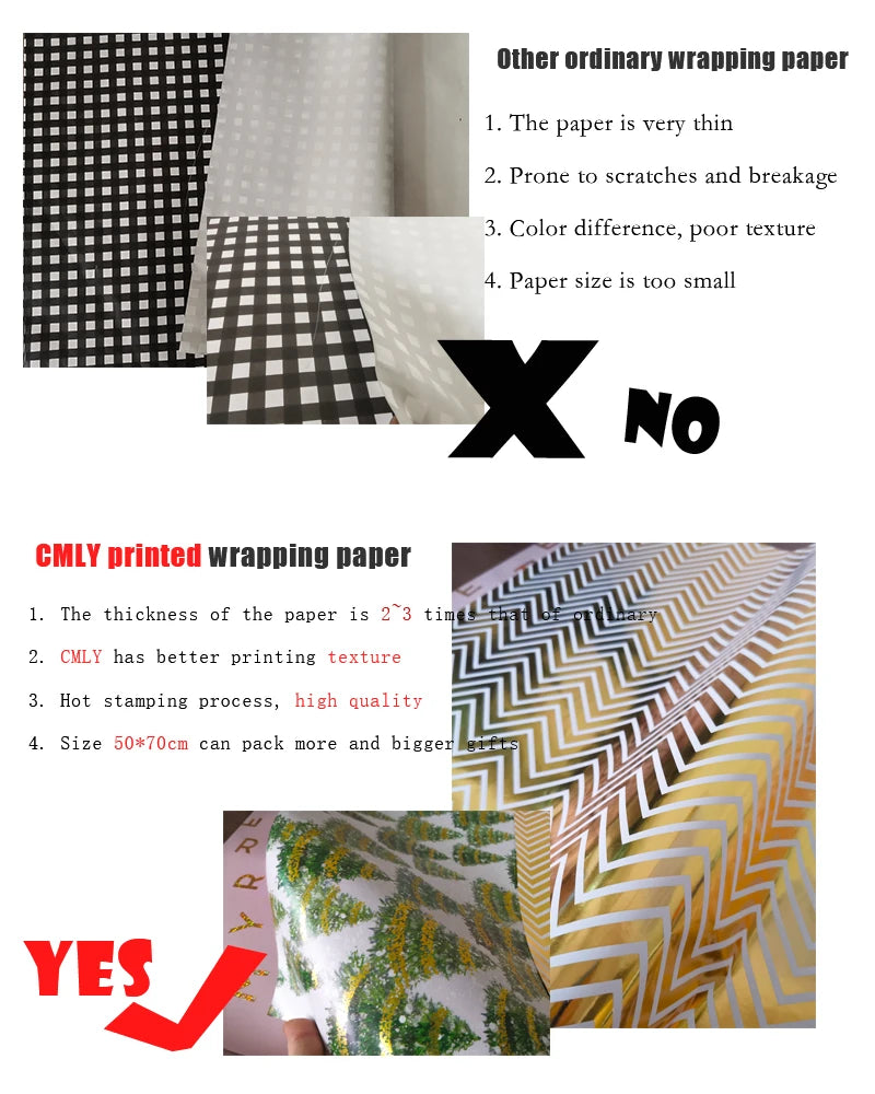 Fold 50*70cm wrapping paper Valentine Aluminum Foil Gradient Holiday gift paper Christmas gift wrapping paper 