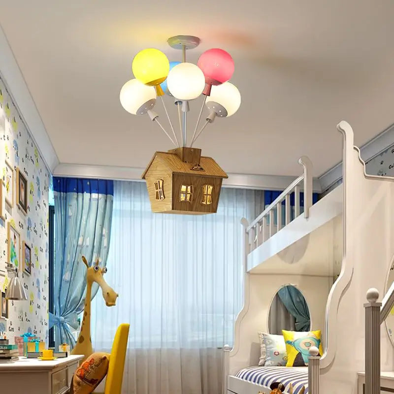 Kids Room Chandelier - Balloon Ceiling Lamp for Bedroom, Living Room, and Nursery, Indoor Home Art Decor