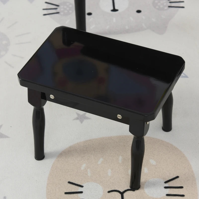 Modern Kids Piano, 30 Keys, Set of 2, Mini Toy for Child, Grand Piano with Music Stand and Bench, Ideal Gift, Black
