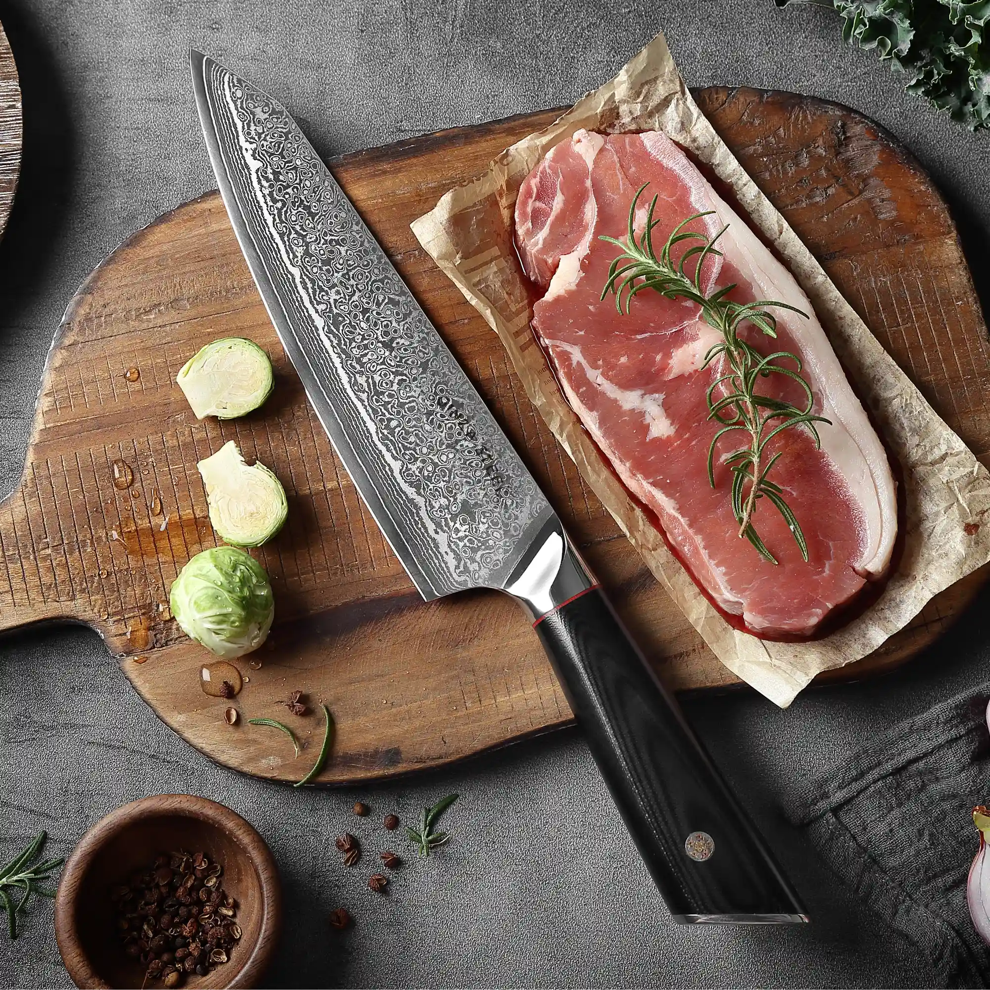 HAGAKURE 21 | Chef Knife Knife 8" - 67 Layer AUS 10 Steel 