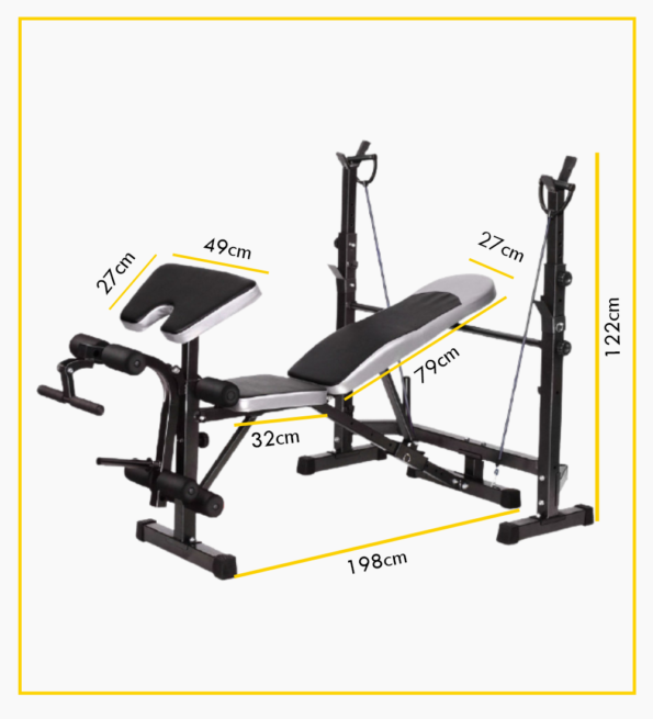 Adjustable Workout Bench with Weight Sets 