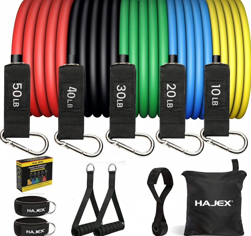 11Pcs Resistance Exercise Bands Set 