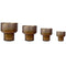 Hana Brass Mid-Century Mushroom Planter – Handcrafted Antique Copper & Brass, Indoor Décor, Unique Artificial Plant Holder, Multiple Sizes